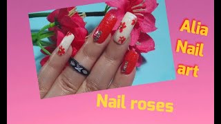 Paint Elegant Nail Roses