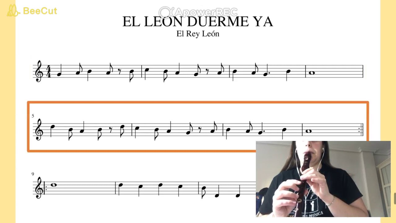 El León Duerme Ya Flauta Andrea González - YouTube