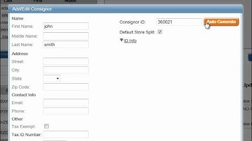 Add a Consignor