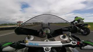 Llandow Fast Group 2018 dicing with the guys on a damp track 😉😂