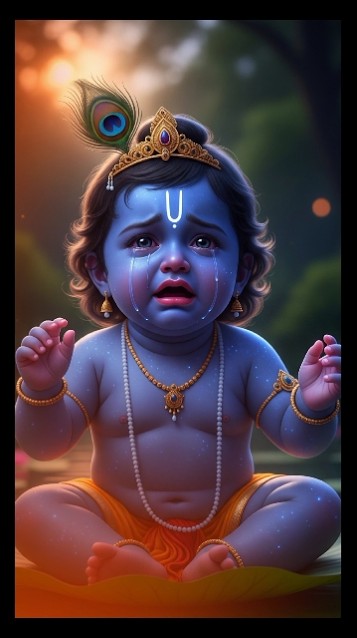 रडू नको बाळा 😊 | Radu Nako Bala Me Panyala Jate |#marathishorts #marathisong #krishna #gavalan