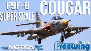 Freewing F9F8 Cougar Super Scale 80mm EDF Flight  | Motion RC