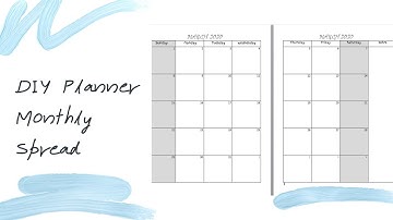 How to make your own monthly Spread for DIY planner | Plan Smart Life