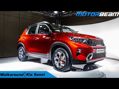 Kia Sonet Walkaround & First Look - Lots Of Features! | MotorBeam