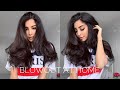 Easiest hair blowout at home | Elwa Saleh