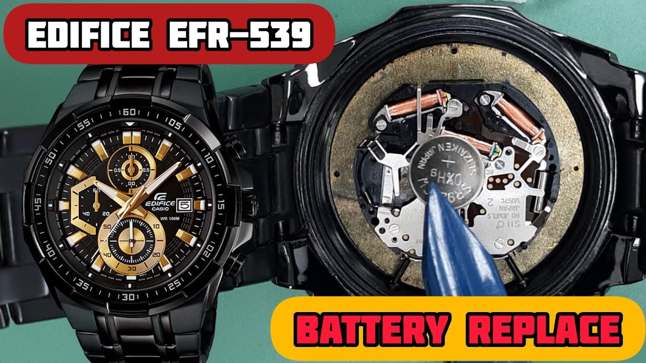 Casio Edifice EFR-539 Watch Battery Replacement | SolimBD - YouTube