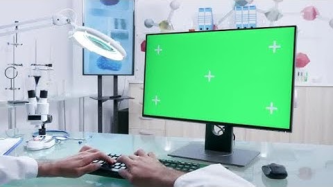 Typing On Computer Green Screen Stock Video