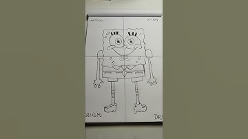 Drawing spongebob in 4 different styles Cartoon/original PART 1