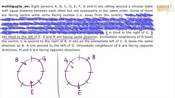 Circular Arrangement | Additional Example - 4 | Reasoning Ability | TalentSprint Aptitude Prep
