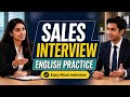 Interview in English | Sales Job | Easy Mock Interview Practice | English learning