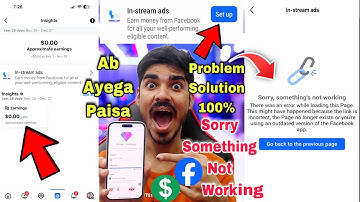 In-stream ads Sorry, something’s not working 🤑 In-stream ads Setup 😍 Facebook Content Monetization
