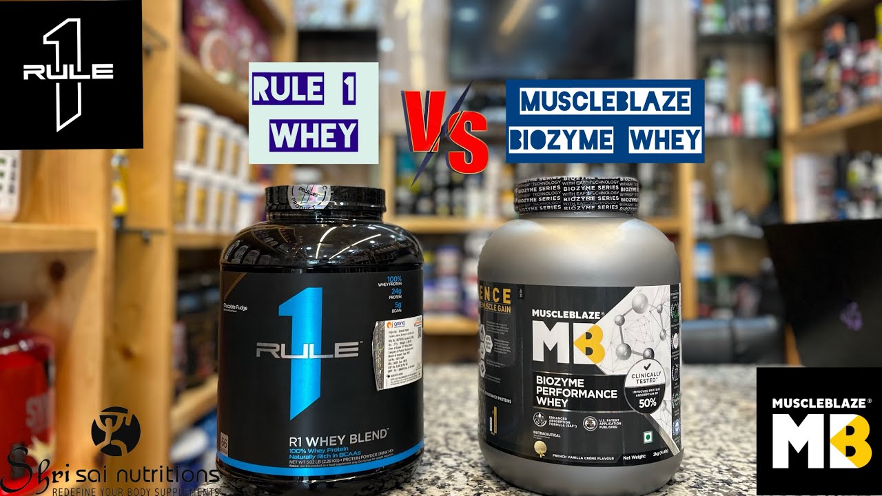 Muscleblaze Biozyme VS Rule 1 Whey Protein | Konsa Choose Kare? jaaniye Is video Main |