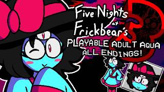Playable ADULT AQUA All Endings | Five Nights at Frickbear's 3 Mod [Lunatic Difficulty]