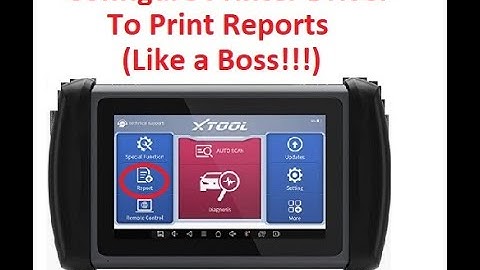 XTOOL OBD2 Scanner Printer Driver Setup