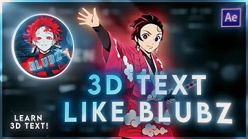 3D Text like @Blubzz in After Effects! | TUTORIAL
