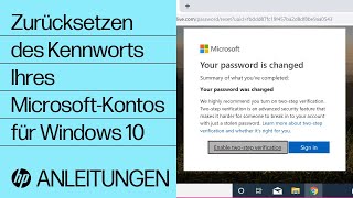 hp pcs computerkennwort andern oder zurucksetzen windows 10 hp kundensupport