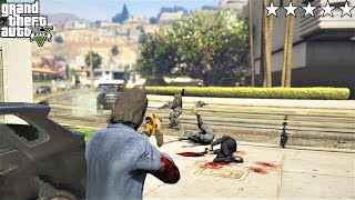 GTA 5 - Michael’s FIVE STAR COP BATTLE (GTA V Funny Moments)