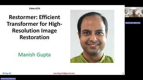 #276 Restormer: Efficient Transformer for High-Resolution Image Restoration