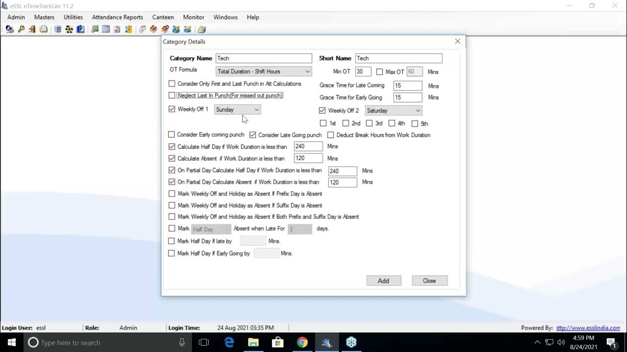 13 eTime Track Lite Desktop Software How to Create Employee Category