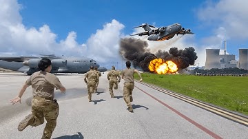 Russia Threatened! US Air Force C-17 Pilot Makes Emergency Takeoff at Full Speed