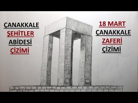 ÇANAKKALE ŞEHİTLER ABİDESİ ÇİZİMİ / 18 MART ÇANAKKALE ZAFERİ ÇİZİMİ