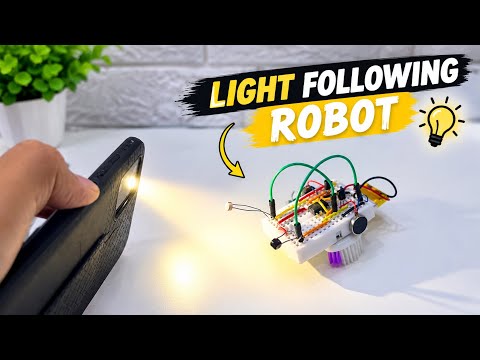 Light Following Robot || 10 minutes DIY - YouTube