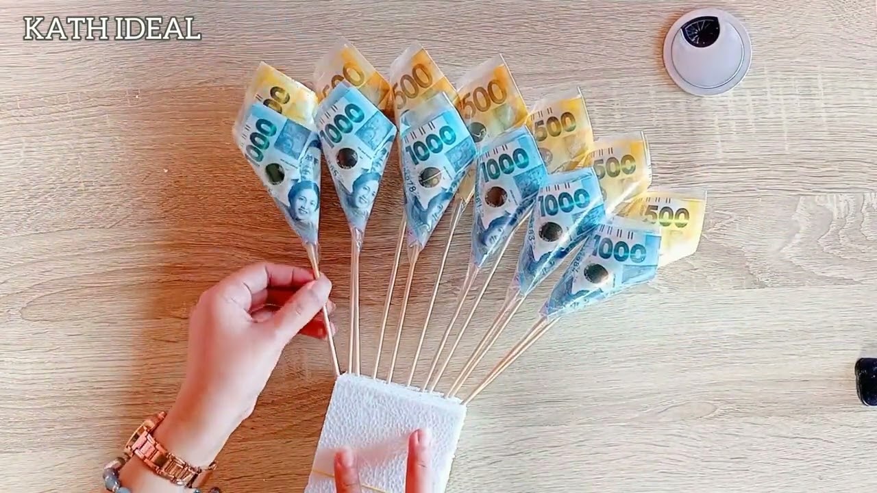 How to make Money Bouquet/Easy way tutorial for beginners/Kath