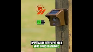 Secure Space with Solar-Powered Vigilance: Long-Range Driveway Alarm  Home Protection! #futuretech