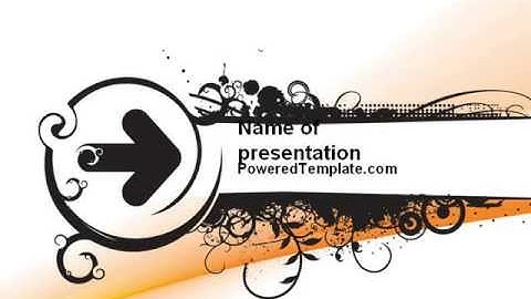 Black Arrow PowerPoint Template by PoweredTemplate.com
