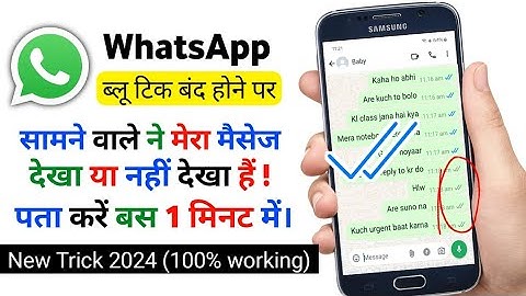 कैसे जाने कि सामने वाले ने मेरा whatsapp Message देखा है या नहीं | Whatsapp Blue Tick Not Showing