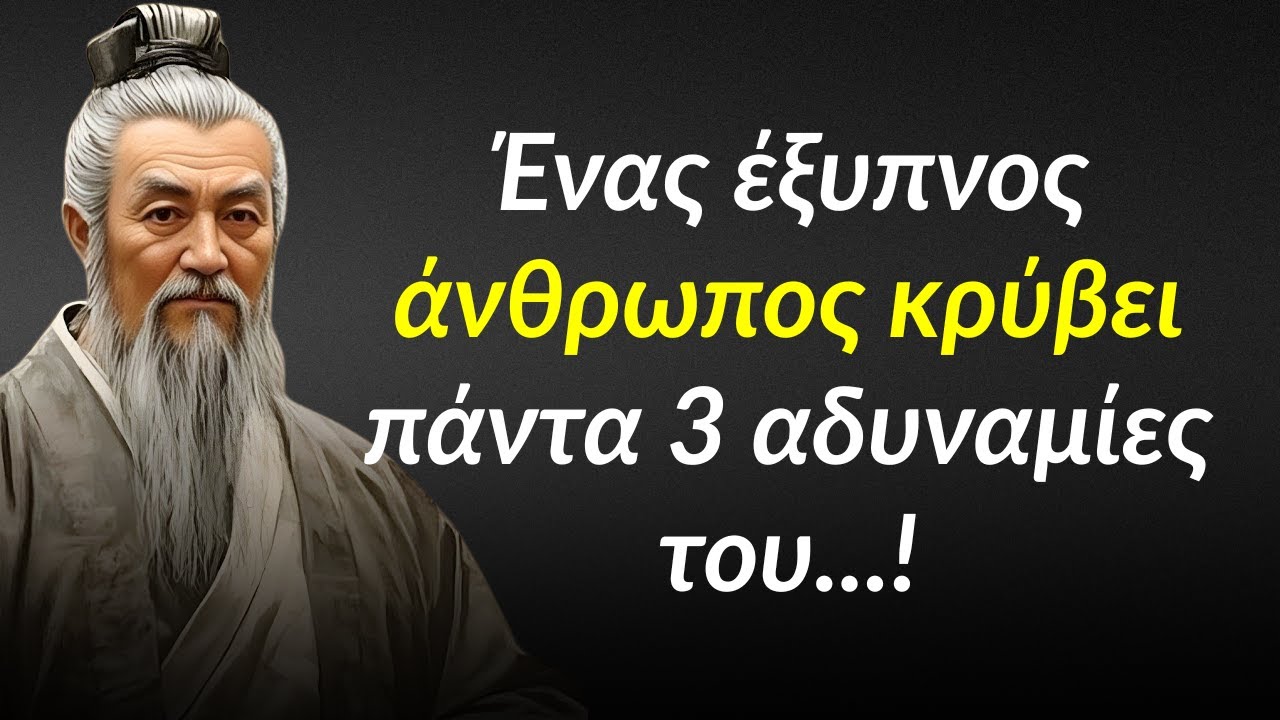 Ένας έξυπνος άντρας κρύβει πάντα 3 αδυναμίες για τον εαυτό του | Μίκιος
