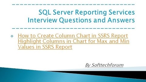 How to Create Column Chart in SSRS Report Highlight Columns in Chart for Max and Min Values in SSRS