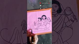 Easy Line Art For Jamai Sasthi 😍#short #jamaisasthi #artwork