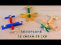 How to make ice cream stick aeroplane  popsicle stick easy crafts for kids