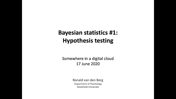 Tutorial in Bayesian Statistics Part 1: Basics and...