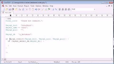 Connecting to a Server and Database Part 2 in PHP by For Student Organization