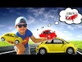 Timko kid doing shopping in a toy store to buy vw bug toy cars  funny for kids