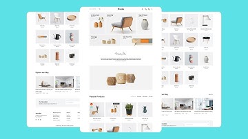 Responsive Furniture Ecommerce Website Using HTML , CSS & JavaScript