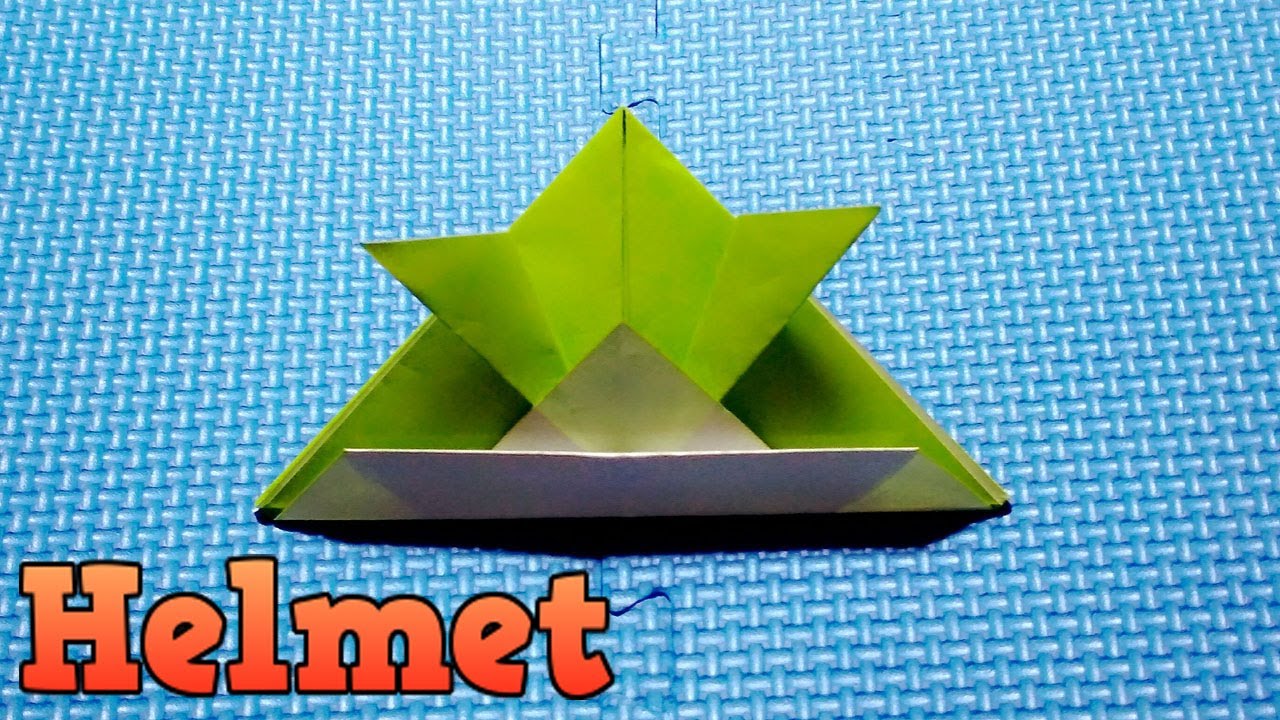 Helmet Origami Very Easy Tutorial YouTube