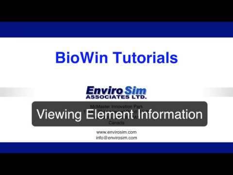 Viewing Element information in BioWin
