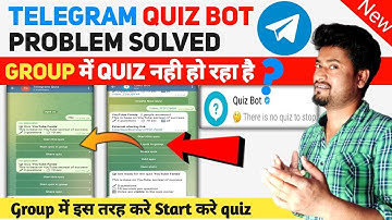 Telegram Quiz niet geopend in groep Probleem opgelost | Hoe een quiz in een groep te starten | Bo...