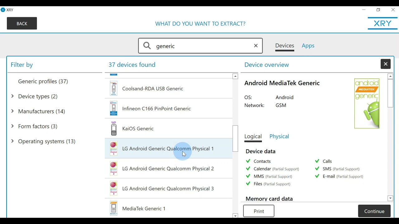 XRY Generic Profiles Explained