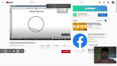 Lesson 8.2 - Properties of Chords in a Circle (Grade 9)
