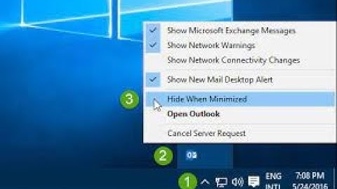 How to resolve outlook is closed when it minimized