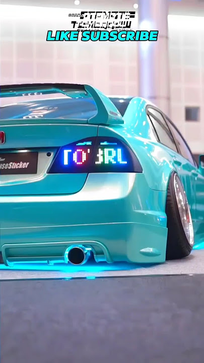 Honda Civic hijau papaya 😃👍 stanced di dunia #mazdarx8 #honda #otomotif #jdm  #stanced #cars