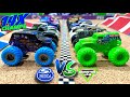 Toy diecast monster truck racing tournament  round 24  spin master monster jam series 8  22