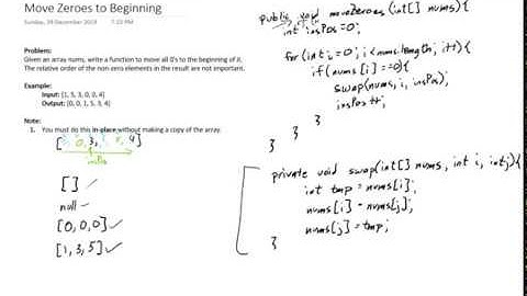 Move Zeroes to Beginning - Acing the Coding Interview | JDTechTips