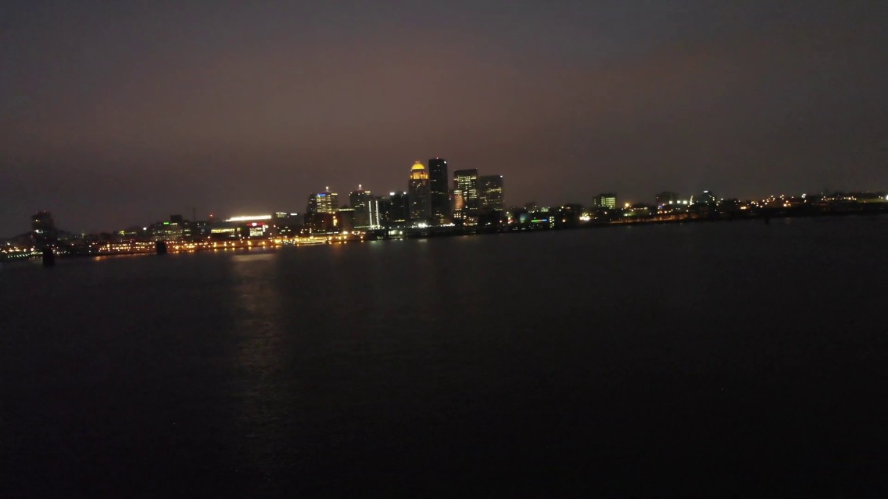 louisville basketball Footage of Louisville, Kentucky Skyline - Glance to New Albany Indiana.