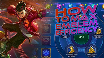 HOW TO MAX EMBLEM EFFICIENCY | MOBILE LEGENDS| STORMBREAKX