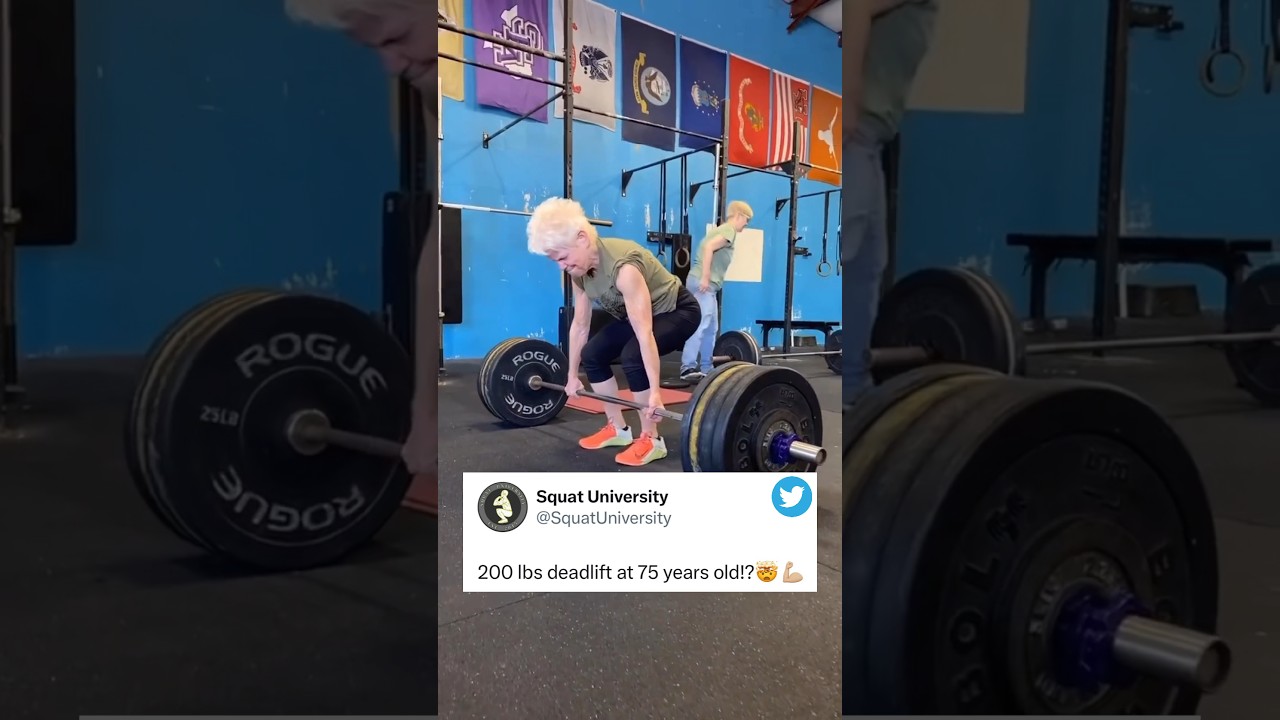 75 Year Old Grandma Deadlift 200 lbs!🤯 YouTube